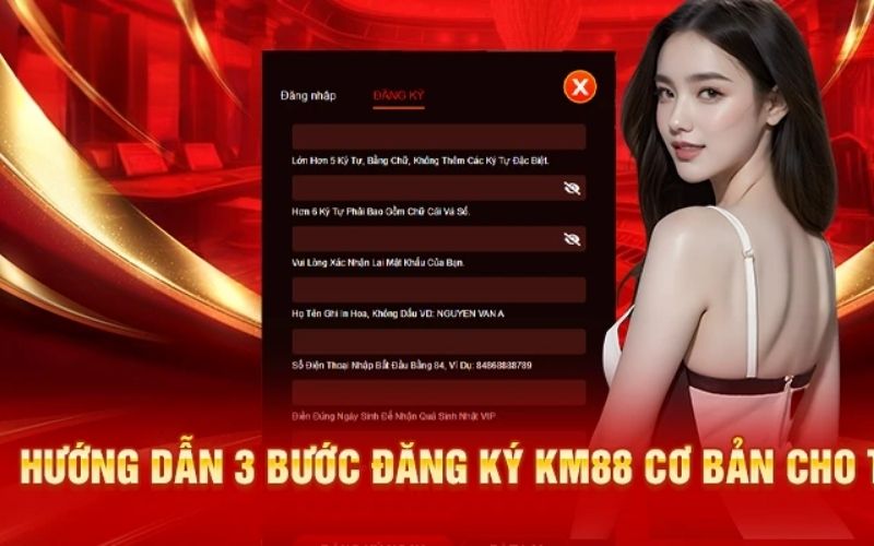 Cung cấp dữ liệu chính xác nhất khi đăng ký KM88